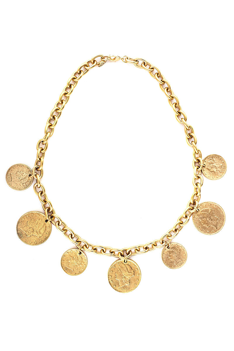 7 COIN CHAIN NECKLACE