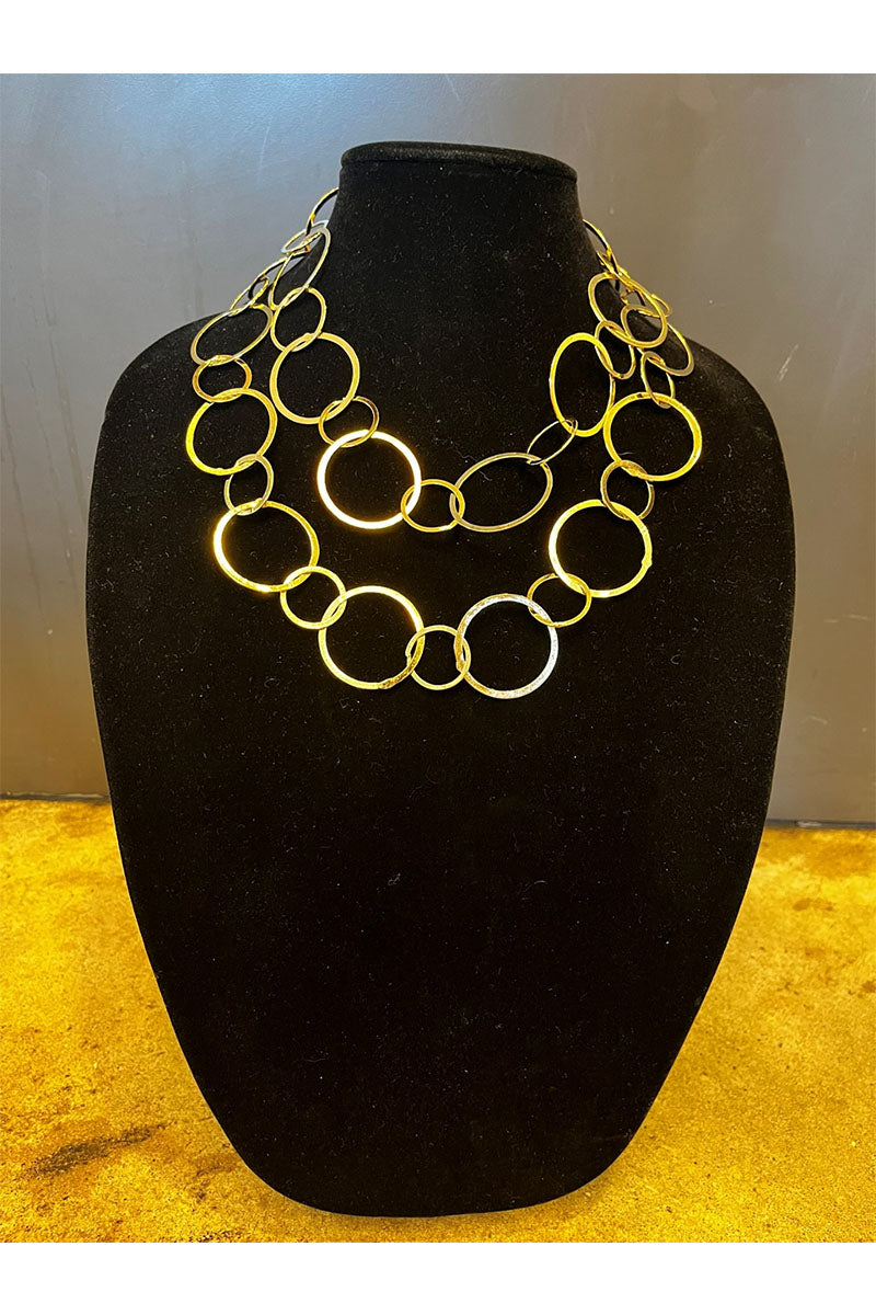 LONG CIRCLE CHAIN NECKLACE