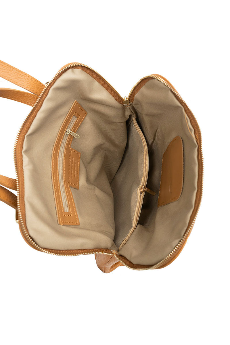 CONVERTIBLE LEATHER BACKPACK
