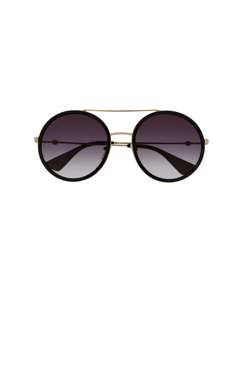 GUCCI ROUND FRAME METAL SUNGLASSES - GG0061S