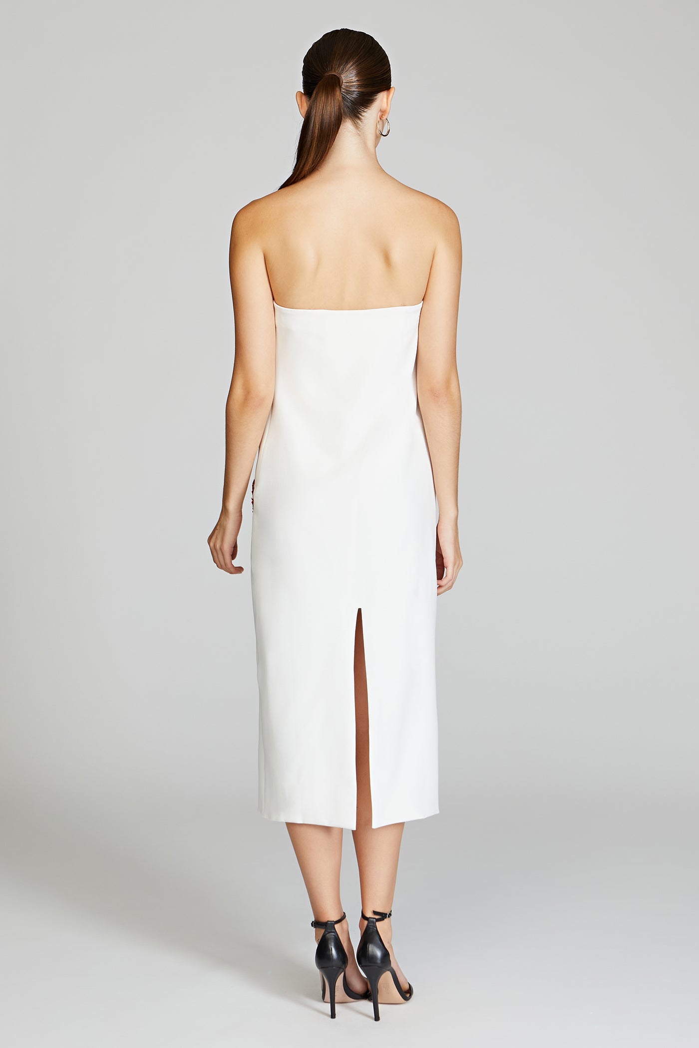 Halston - Sylvie Crepe Midi Dress Ivory / 2 Halston - Sylvie Crepe Midi Dress Ivory / 2