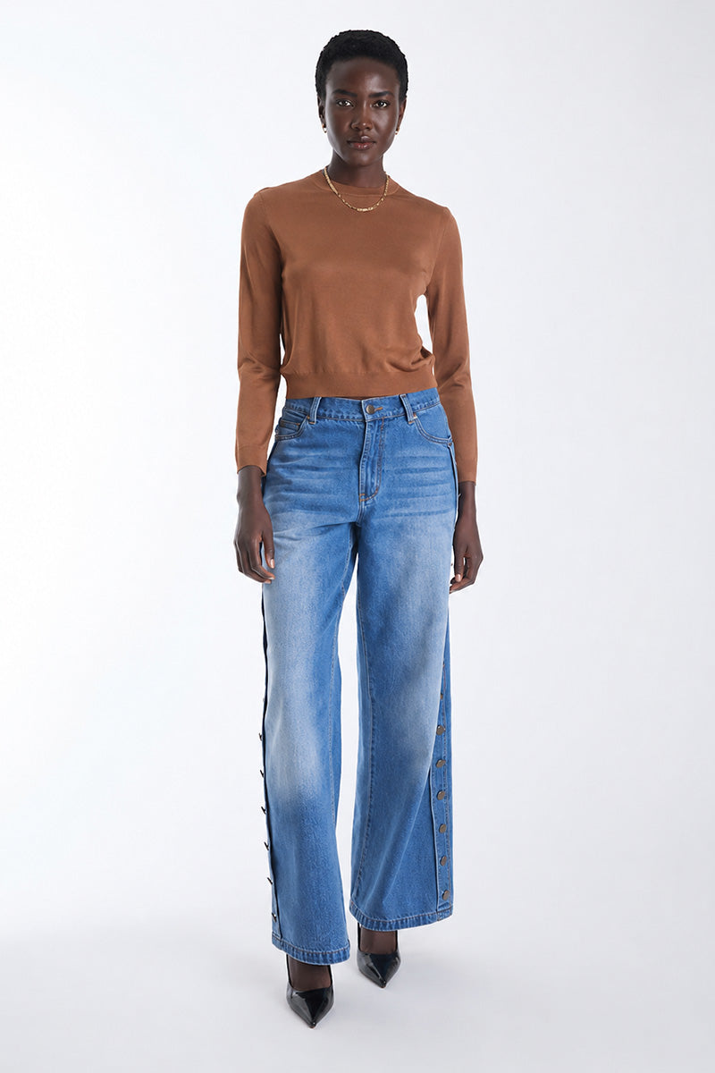 ATLAS KNIT METALLIC SWEATER