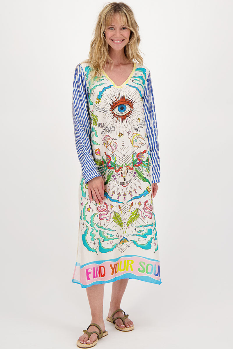 VIOLET V-NECK T-DRESS