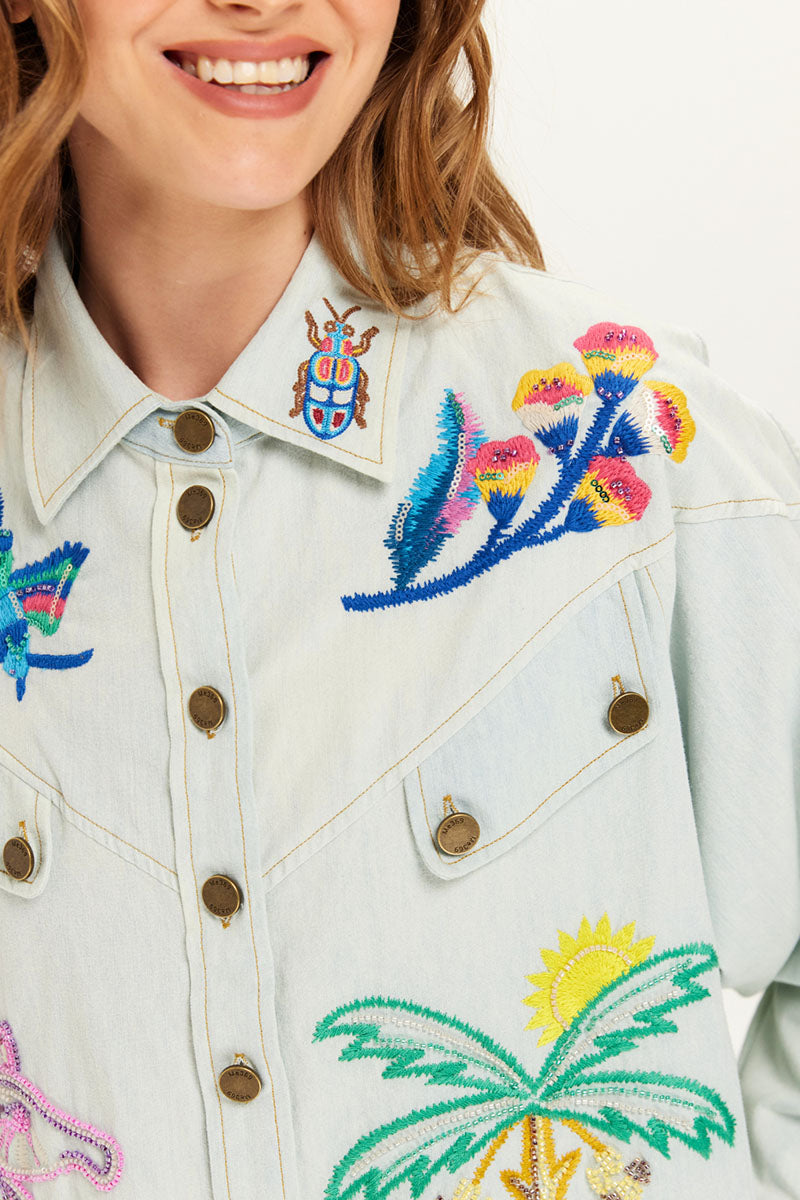 ADELYN OVERSIZED EMBROIDERED TOP
