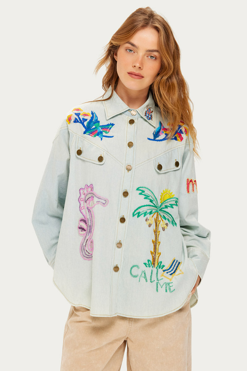 ADELYN OVERSIZED EMBROIDERED TOP