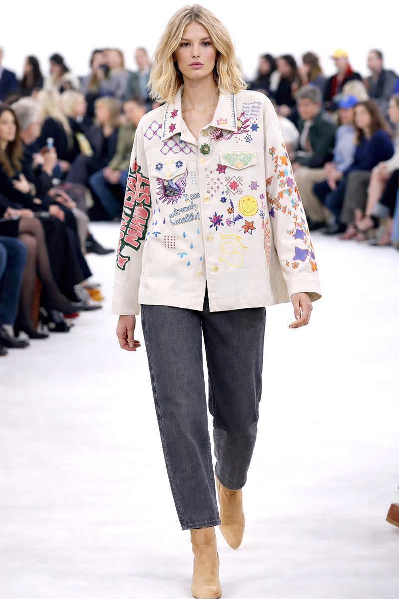 BRIANN EMBROIDERED DENIM JACKET