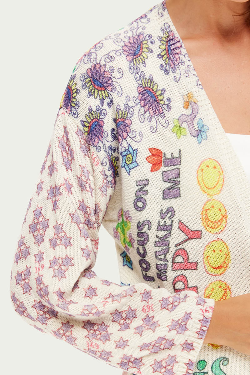 MYKONOS PRINTED CARDIGAN