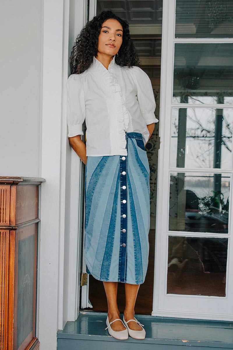 APOLLINE MIDI SKIRT - Tuni