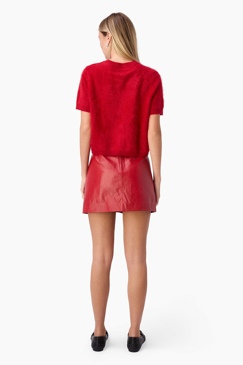 CILLIAN GENUINE LEATHER MINI SKIRT