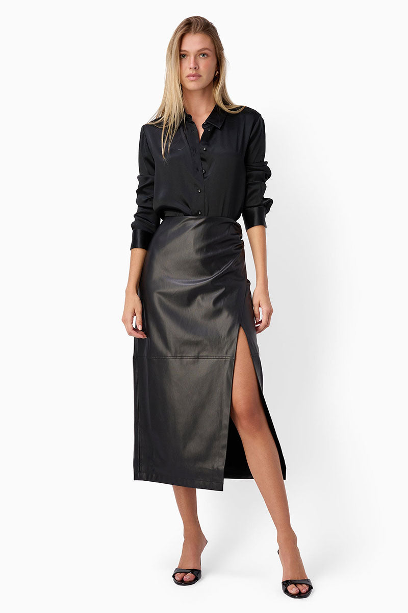 LORENA VEGAN LEATHER SKIRT