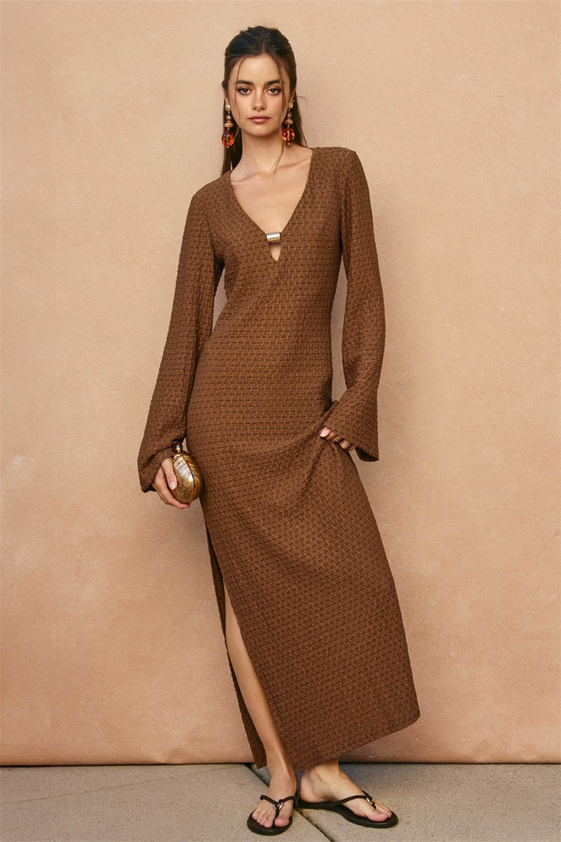 BELL SLEEVE MAXI DRESS