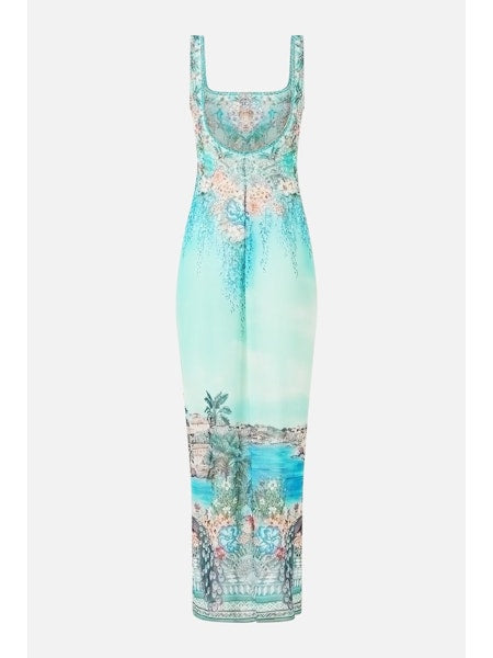 Camilla Balearic Beb Square Neck Beach Maxi Dress - Balearic Bebe - L Camilla Balearic Beb Square Neck Beach Maxi Dress - Balearic Bebe - L