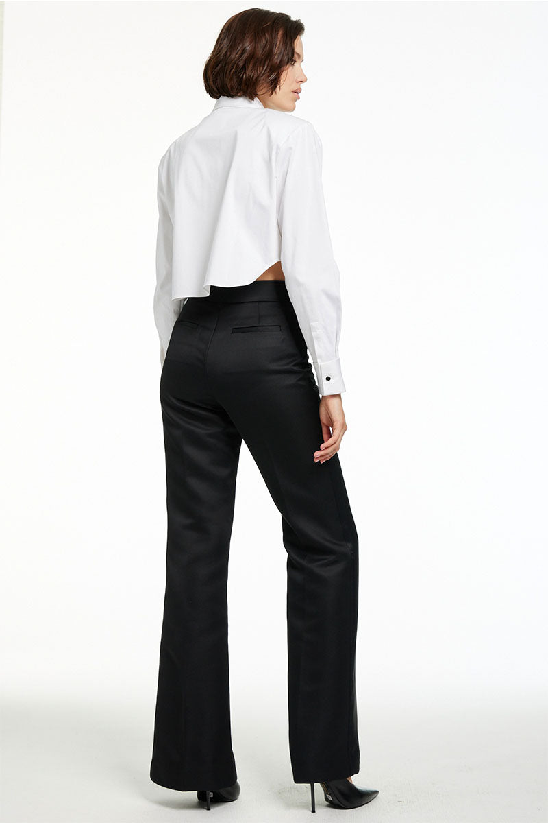 NIC CROPPED TUXEDO SHIRT