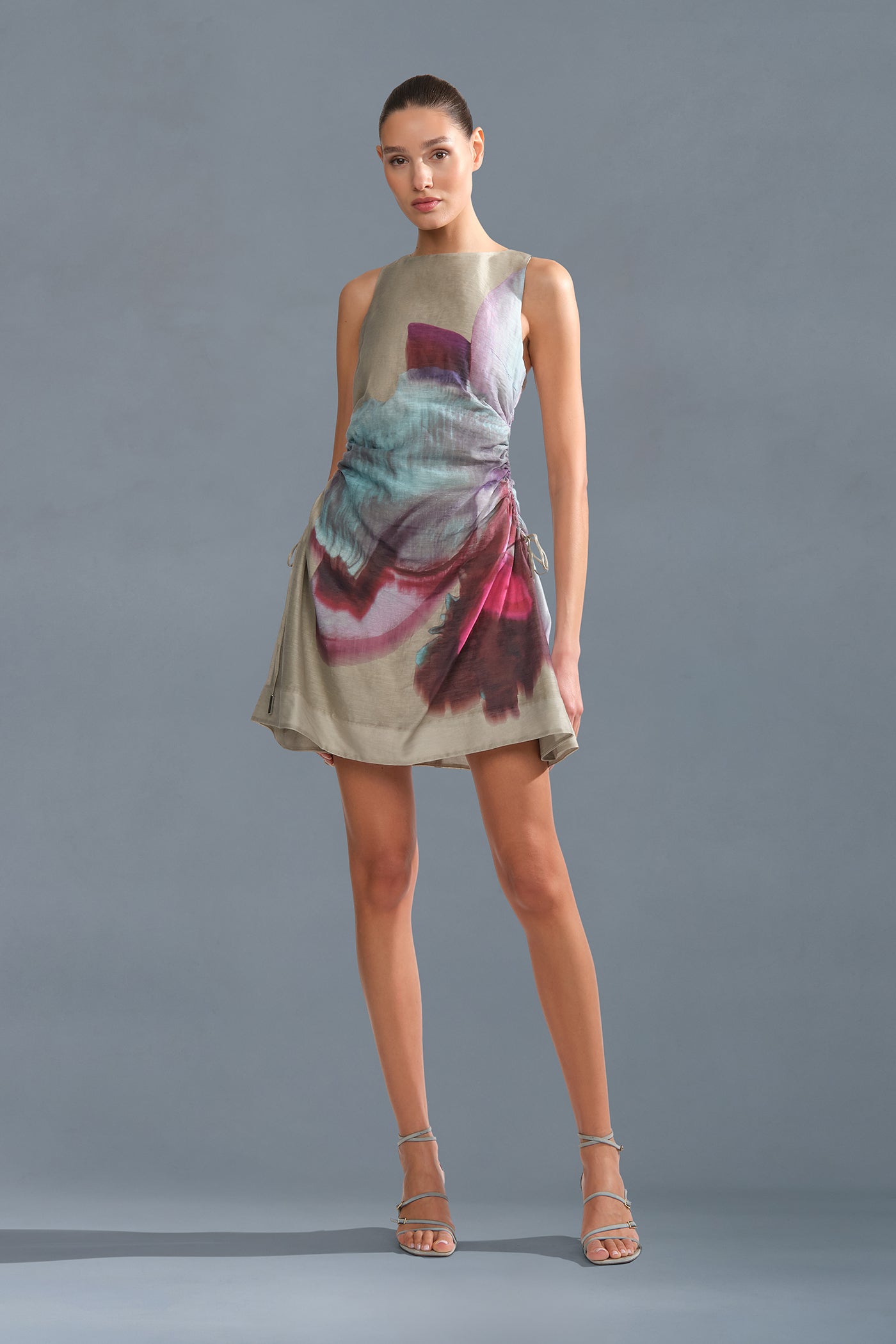 WAVERLYN RUCHED MINI DRESS