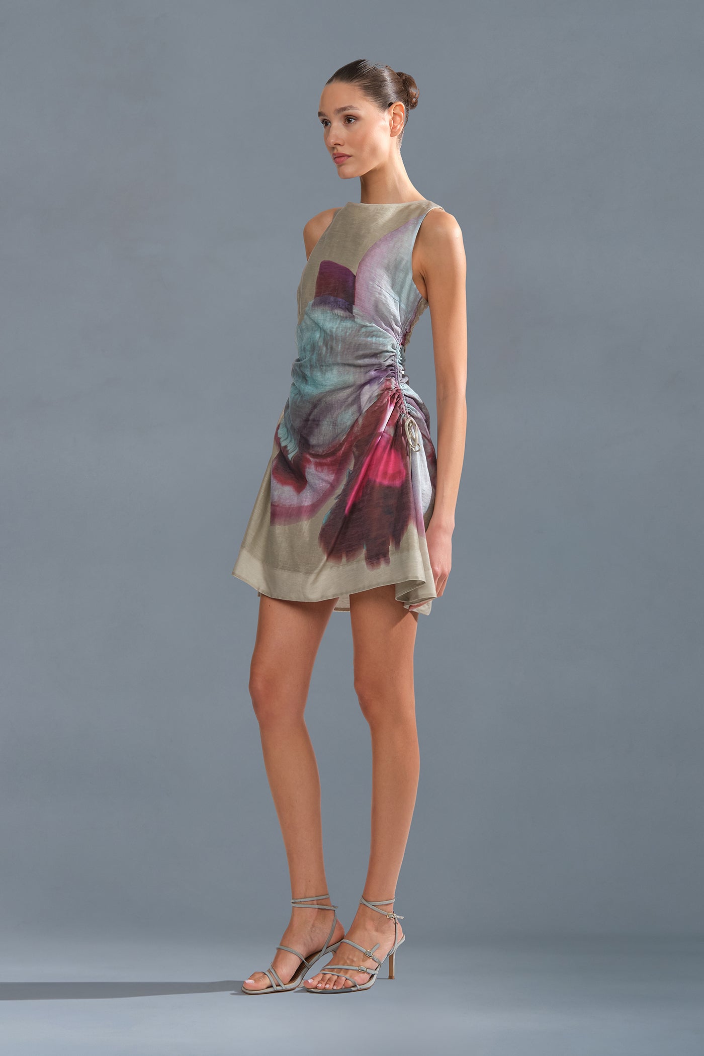WAVERLYN RUCHED MINI DRESS