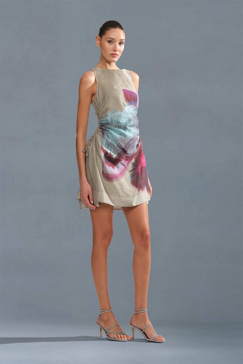 WAVERLYN RUCHED MINI DRESS