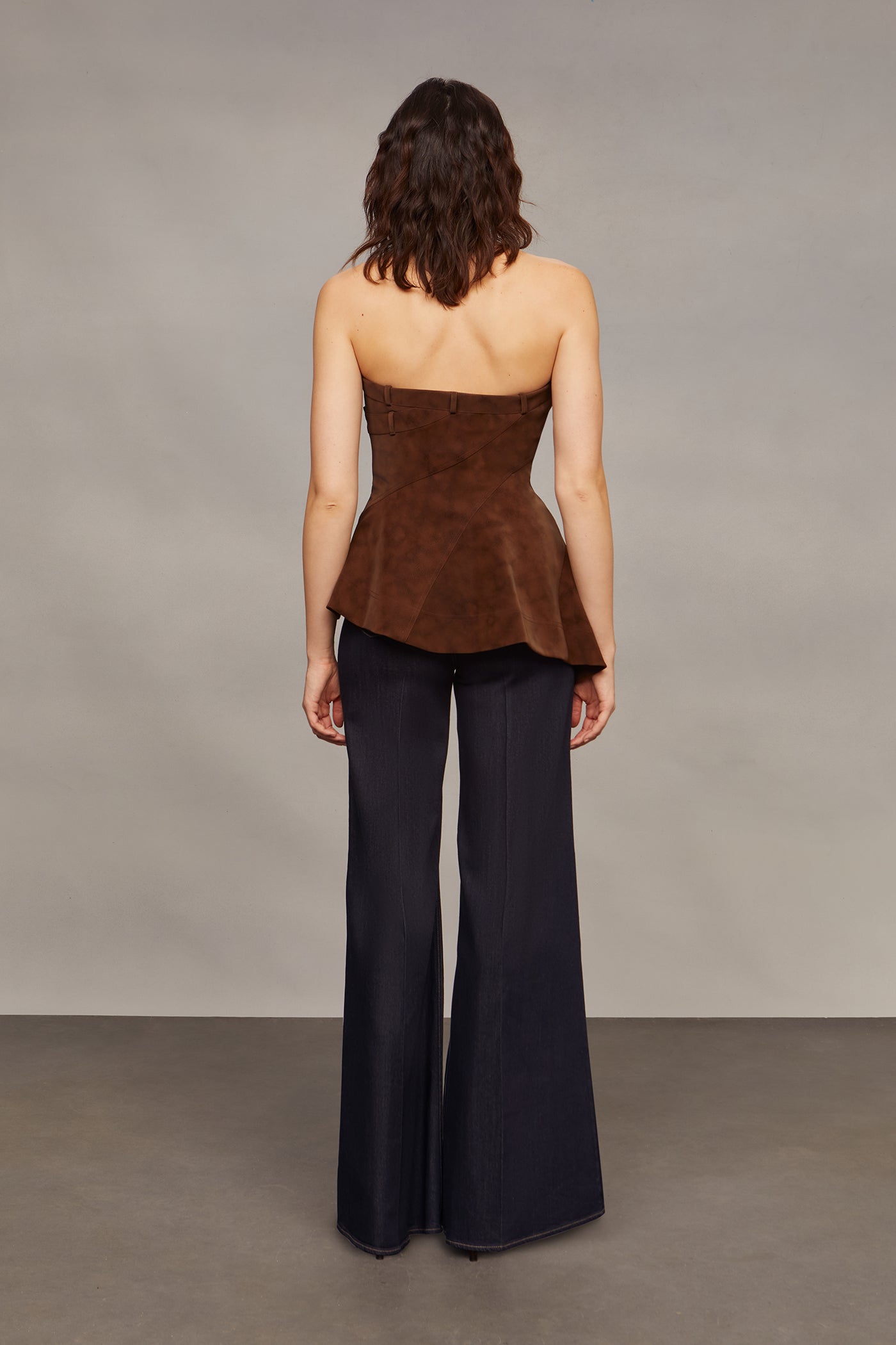 AUGUSTA BUSTIER PEPLUM TOP - Tuni