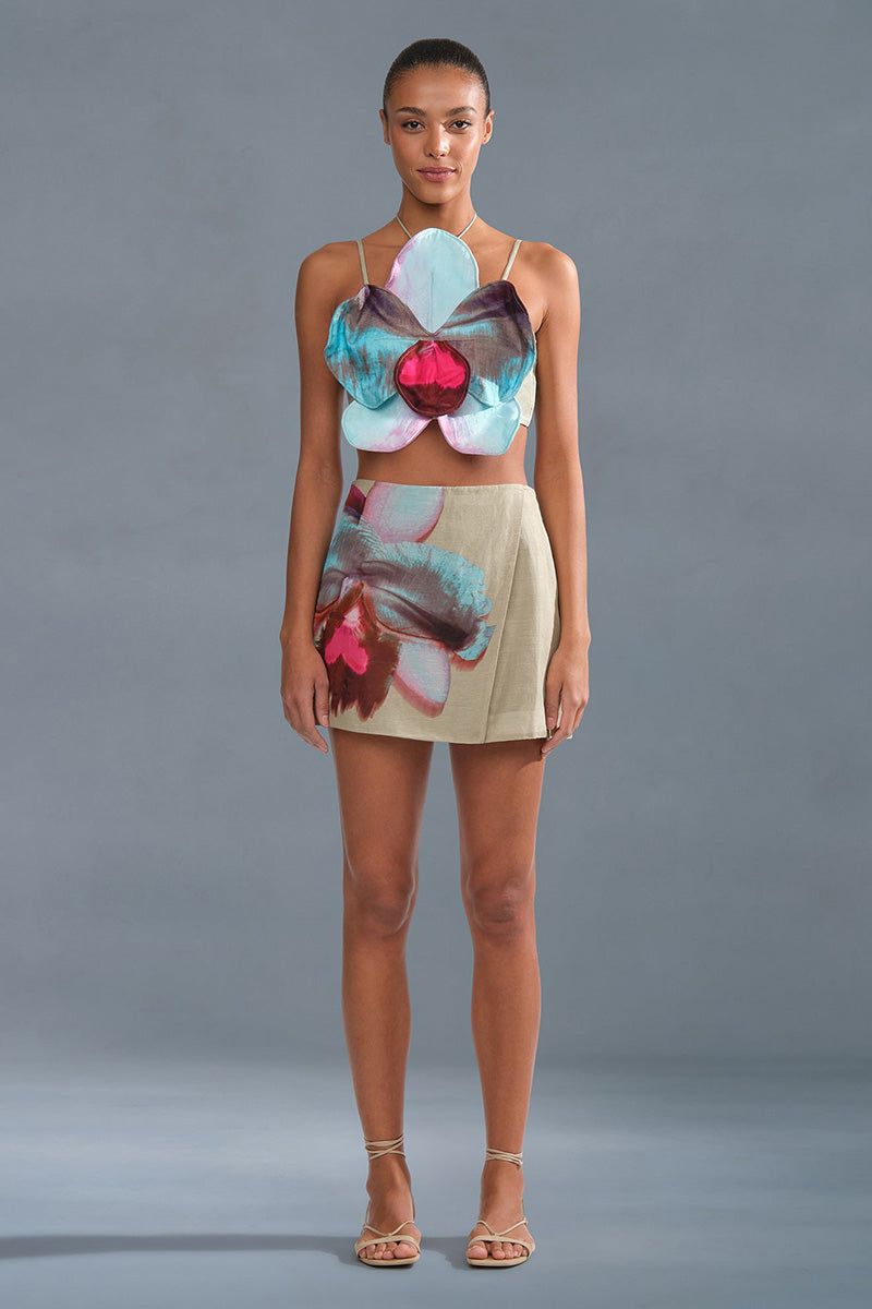 MAISIE 3D ORCHID TOP