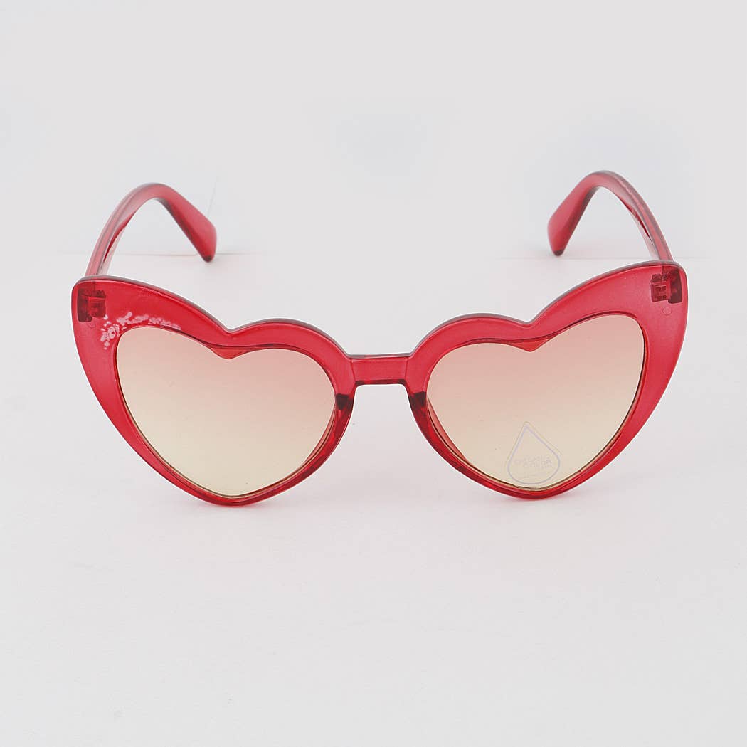 Oversized Heart Cat Eye Sunglasses: MIX