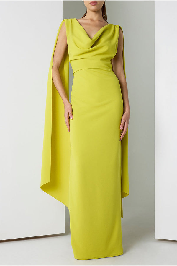 chartreuse dress formal BRULLO MAXI DRESS Chartreuse / 8