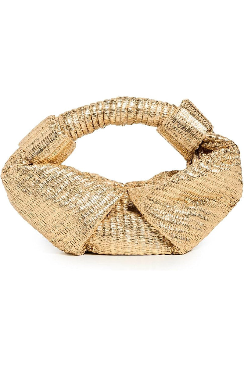 METALLIC RAFFIA LOPSY BAG