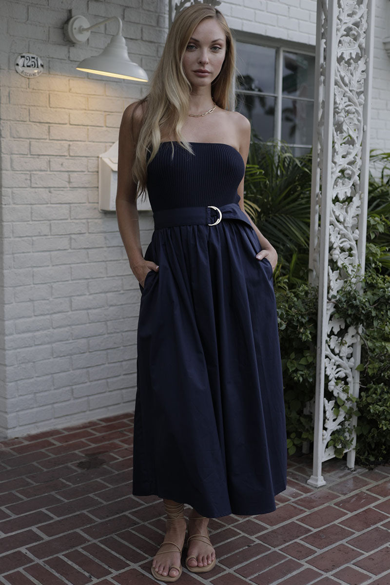 INES KNIT COMBO DRESS