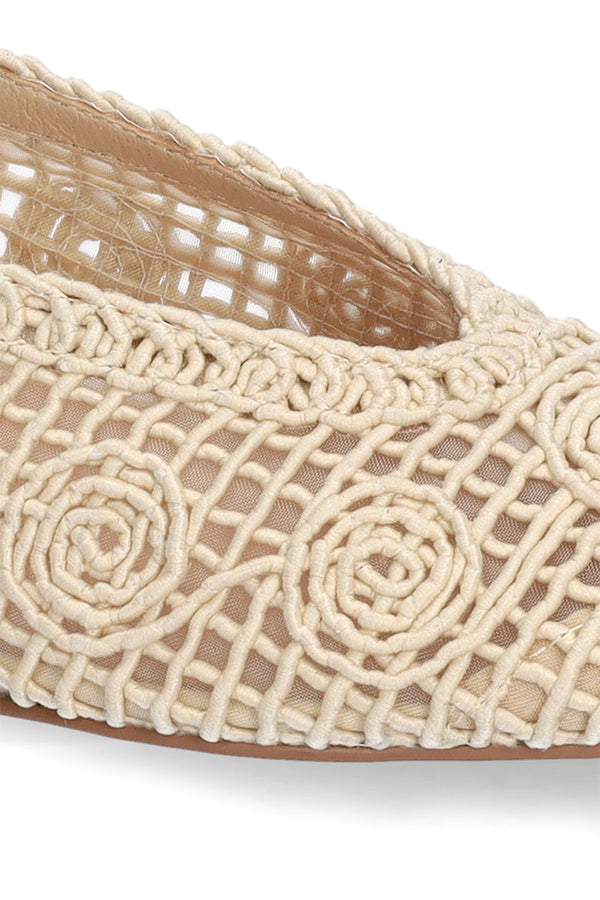 BIBI LOU - Embroidered Ballerina Flat Shoes - Tuni