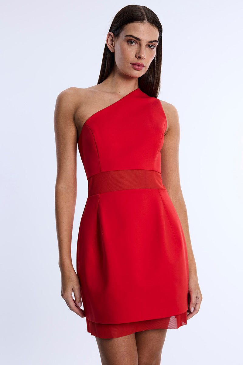 ONE SHOULDER MINI DRESS
