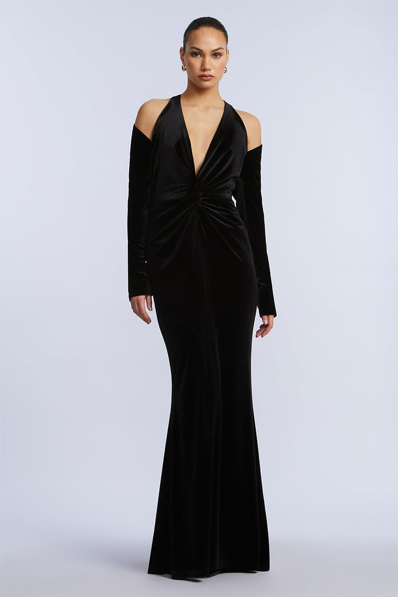 plus size halter neck maxi dress Glamorous Plus Size Glittery Halter Neck Midi Wedding Guest Dress main image 1