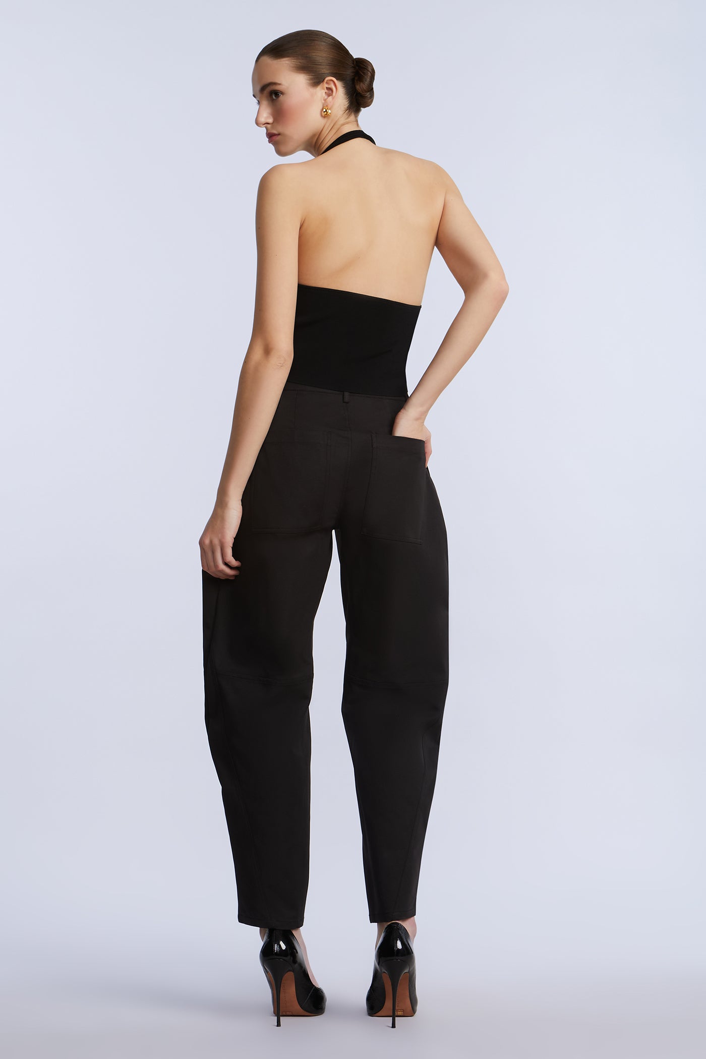 TAFFETA TWILL PUDDLE PANTS