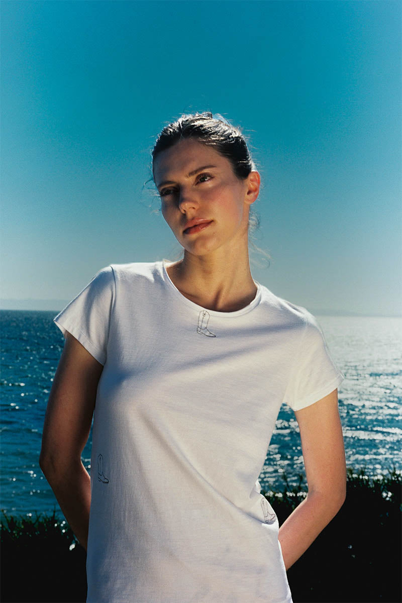 EMBROIDERED COTTON T-SHIRT