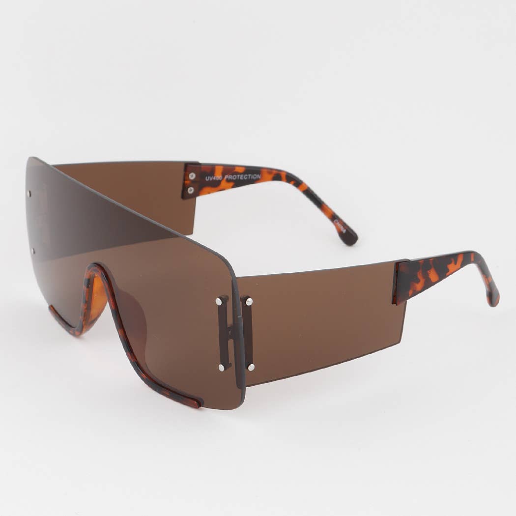 Bolted Bottom Shield Sunglasses: MIX