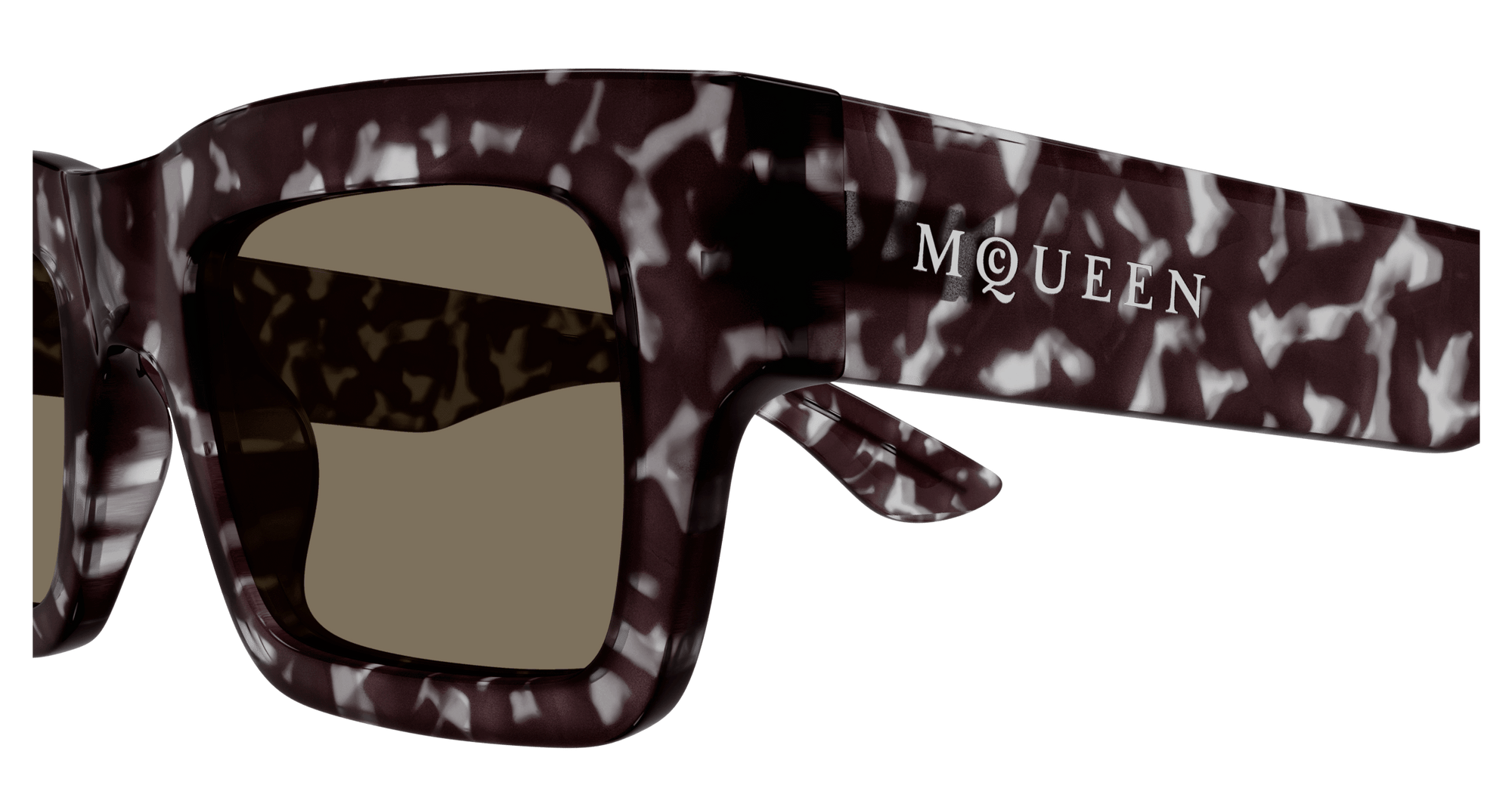 A. MCQUEEN BOLD RECTANGLE SUNGLASSES - AM0508S