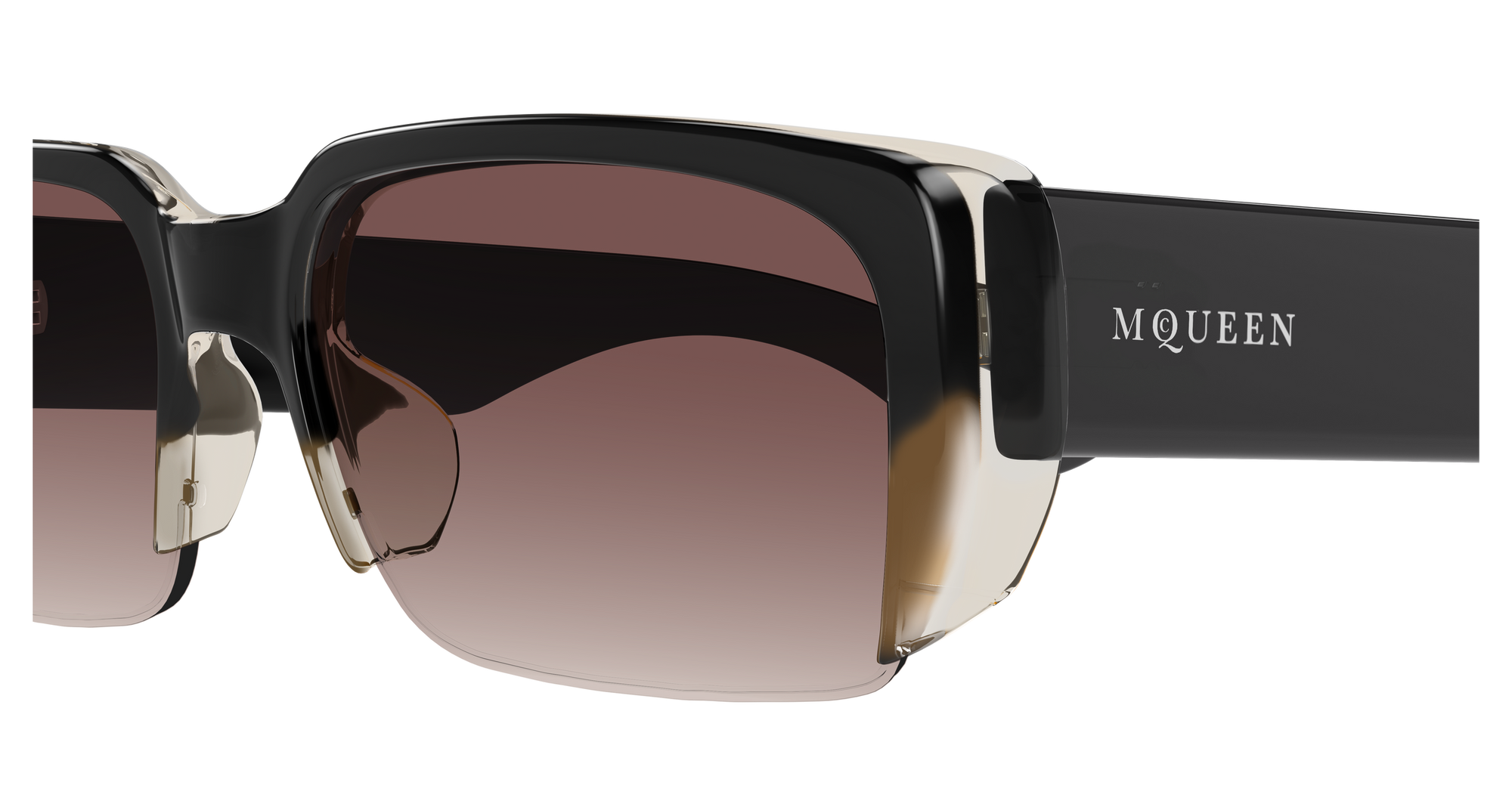 A.MCQUEEN HALF RIM SUNGLASSES - AM0532S