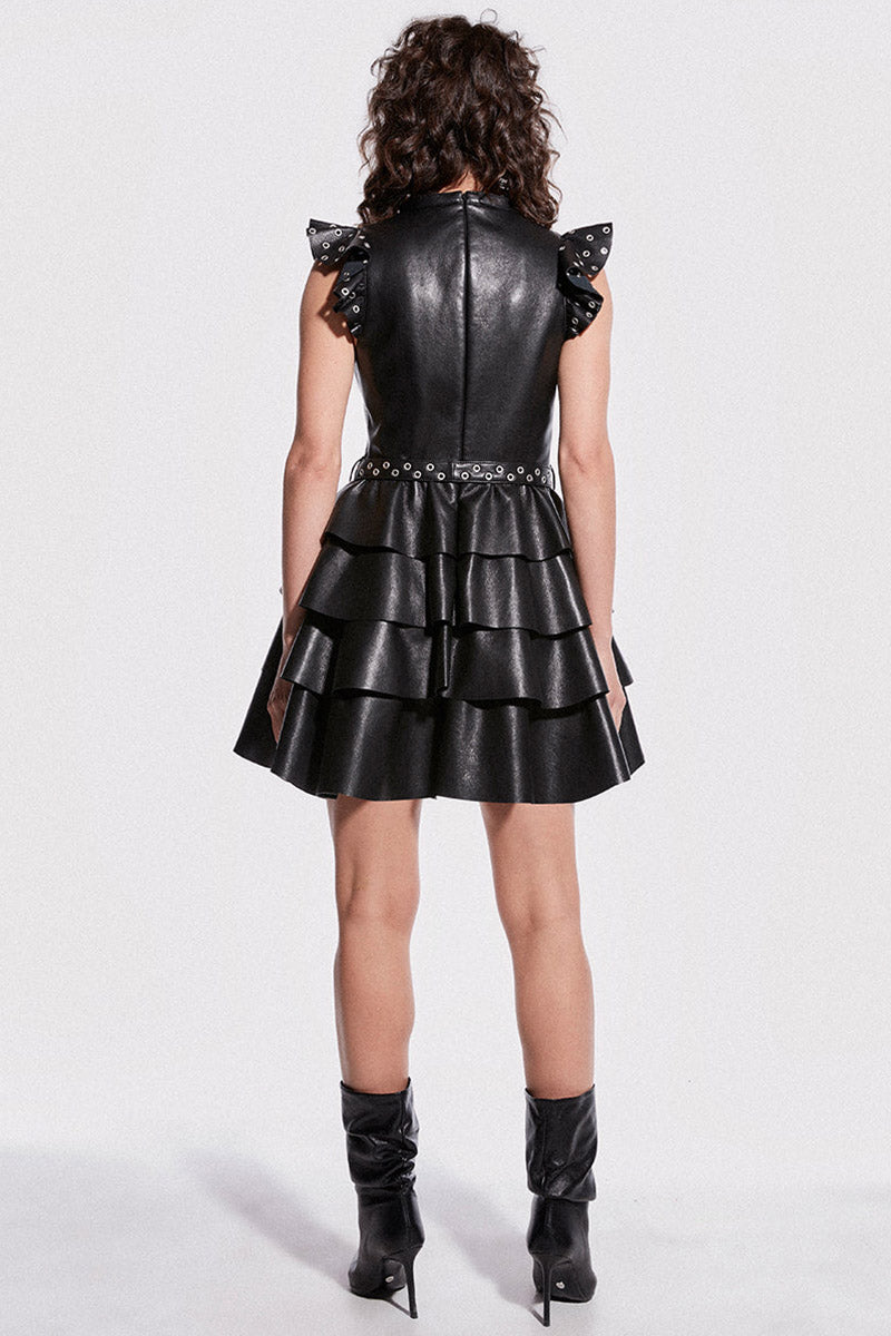 JUDE RECYCLED LEATHER DRESS