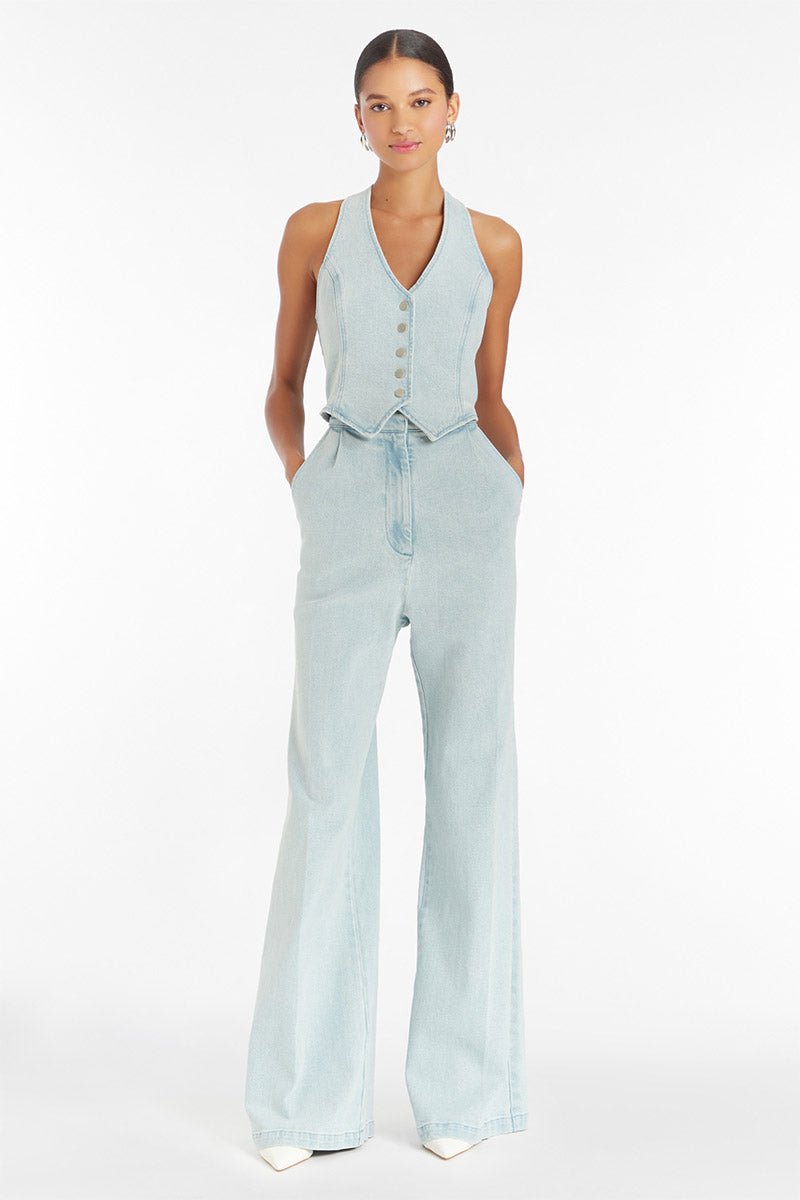 Fitted Linen Jumpsuit 3/4 / Women Midi Overalls with Pockets & Back Zi –  ChintamaniAlchemi