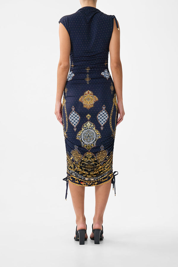 Asymmetric Ruched Jersey Dress The Imperial Gate Asymmetric Ruched Jersey Dress The Imperial Gate