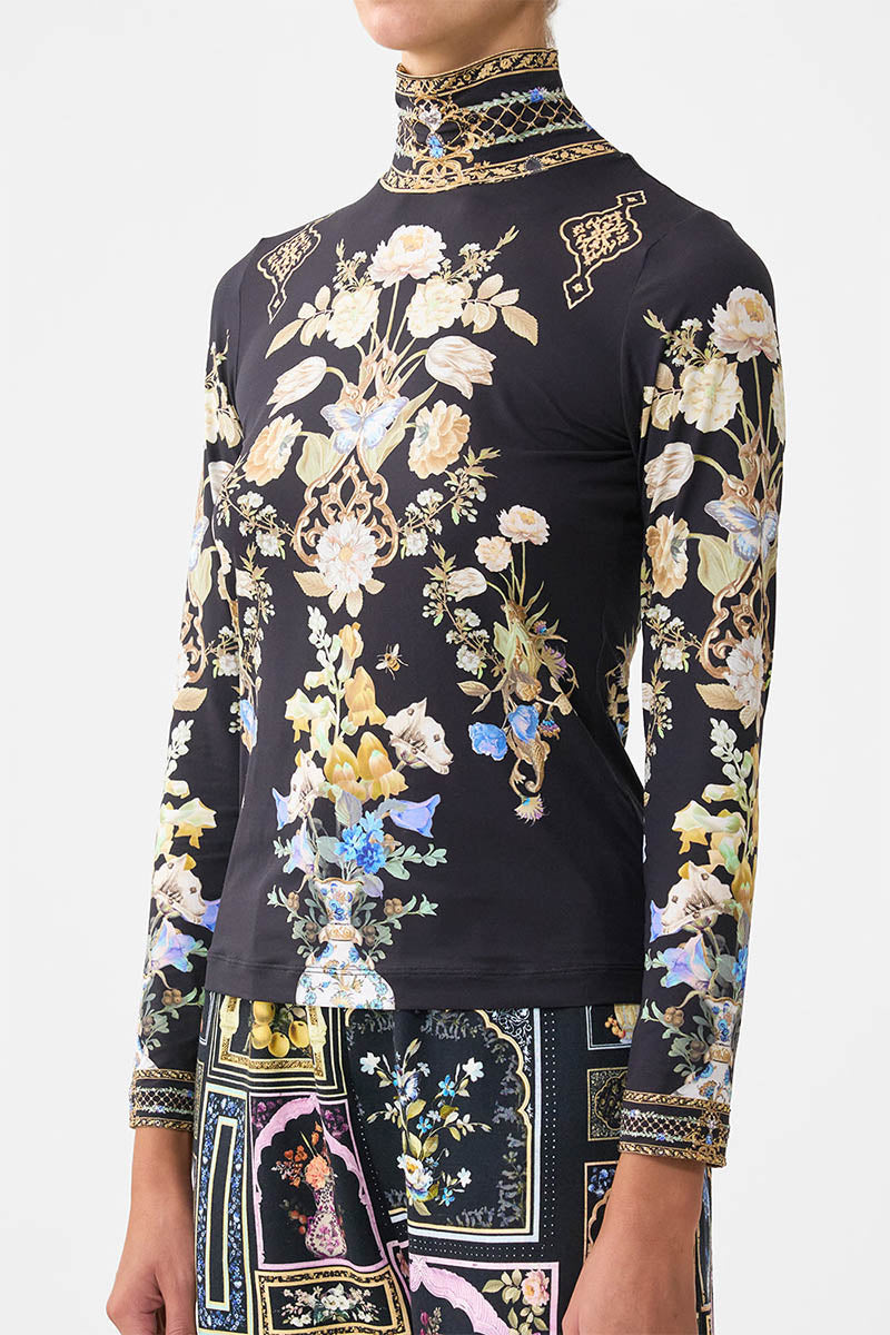 CAMILLA Jersey Turtleneck Top Tuni