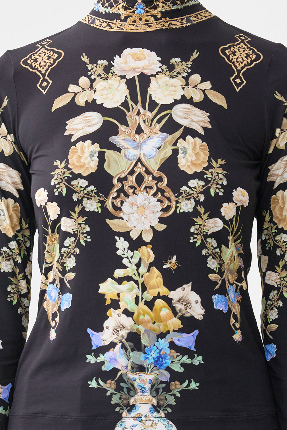 JERSEY TURTLENECK TOP