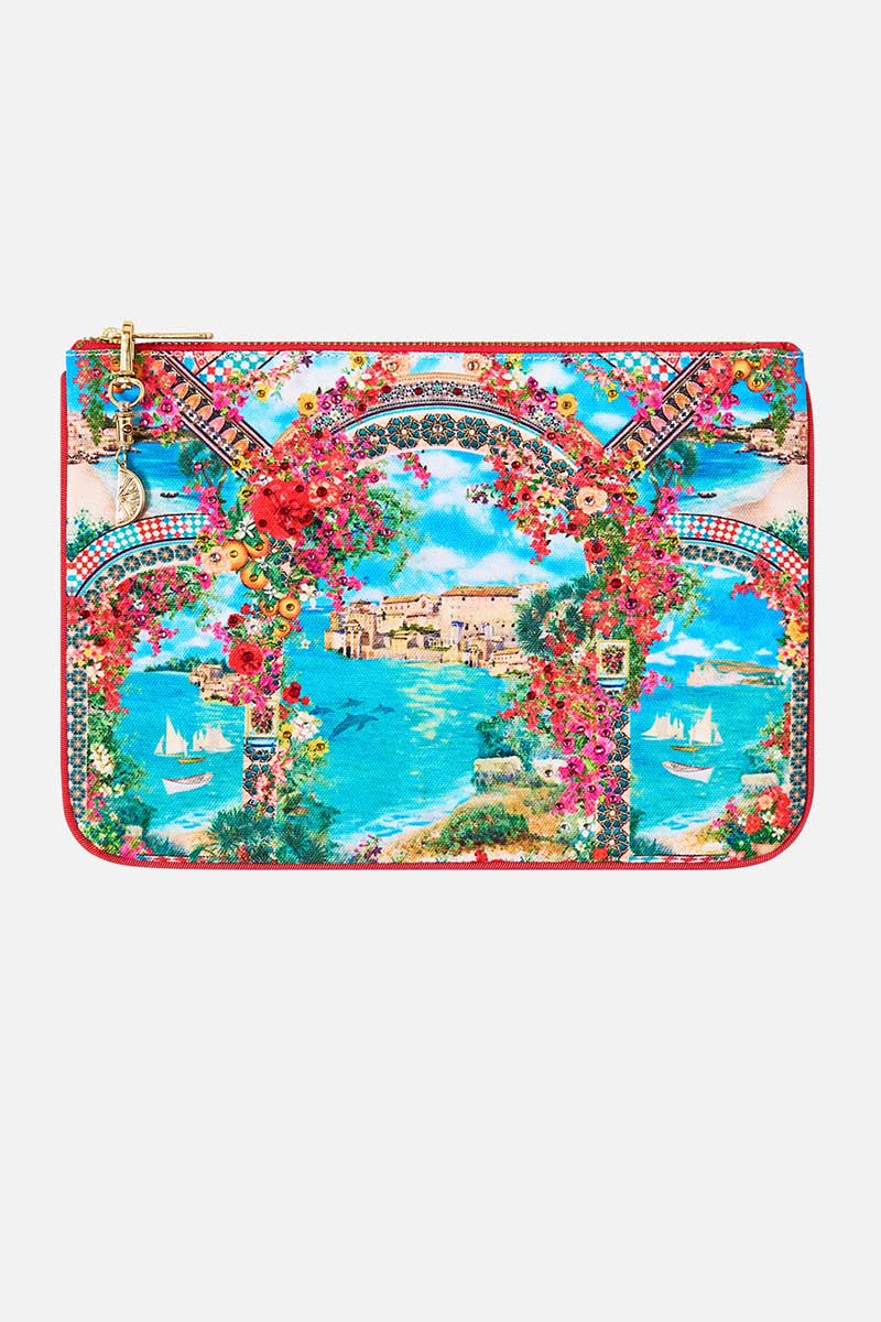 MEET ME IN MALLORCA CANVAS CLUTCH