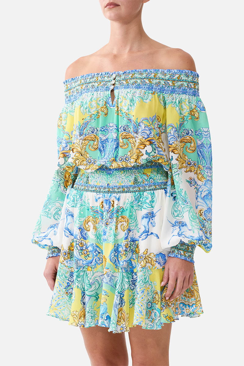 OFF SHOULDER SHORT DRESS