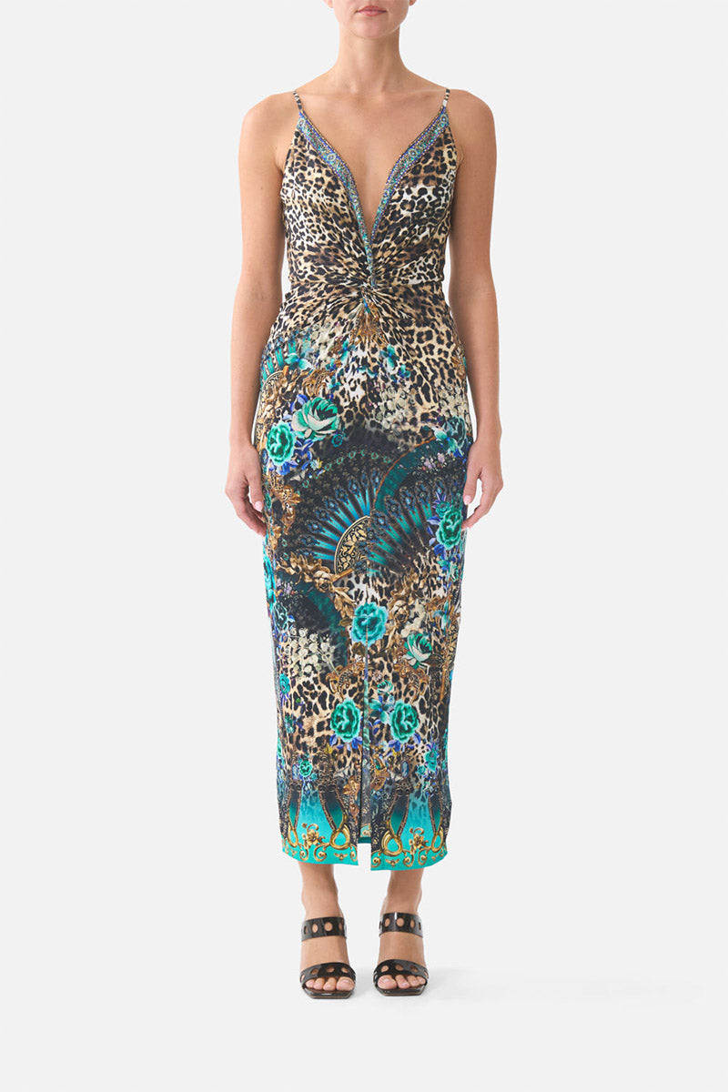 STRAPPY DRESS W/ TWIST FRONT