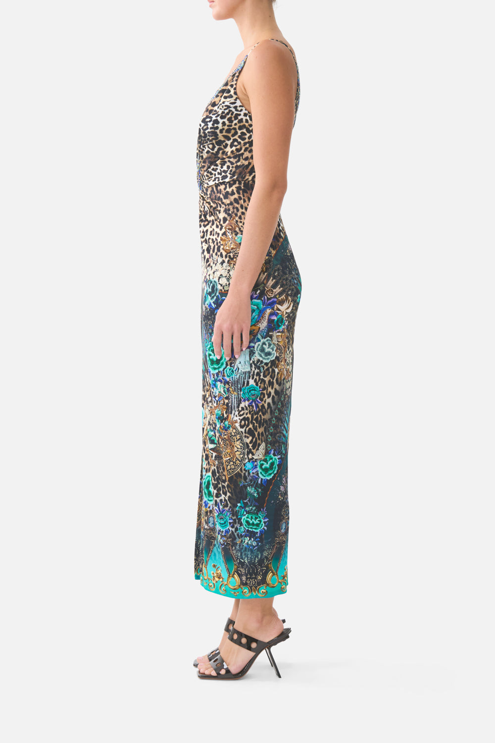 STRAPPY DRESS W/ TWIST FRONT