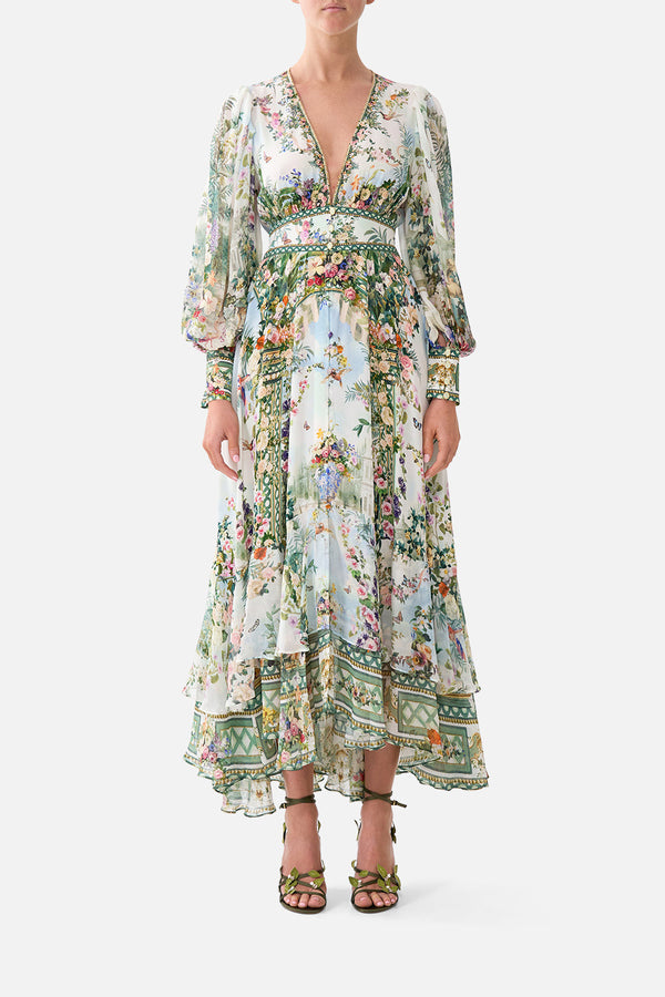 LONG BUTTON FRONT DRESS
