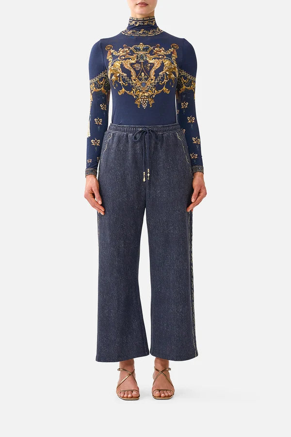 JERSEY TURTLENECK TOP - CLOAKED IN BAROQUE