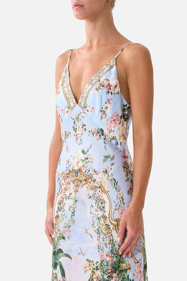 V NECK FULL LENGTH BIAS SLIP