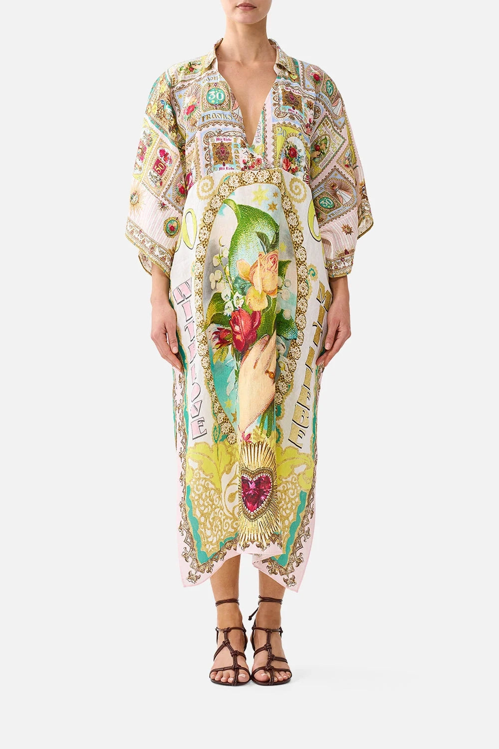 DEEP V-NECK KAFTAN