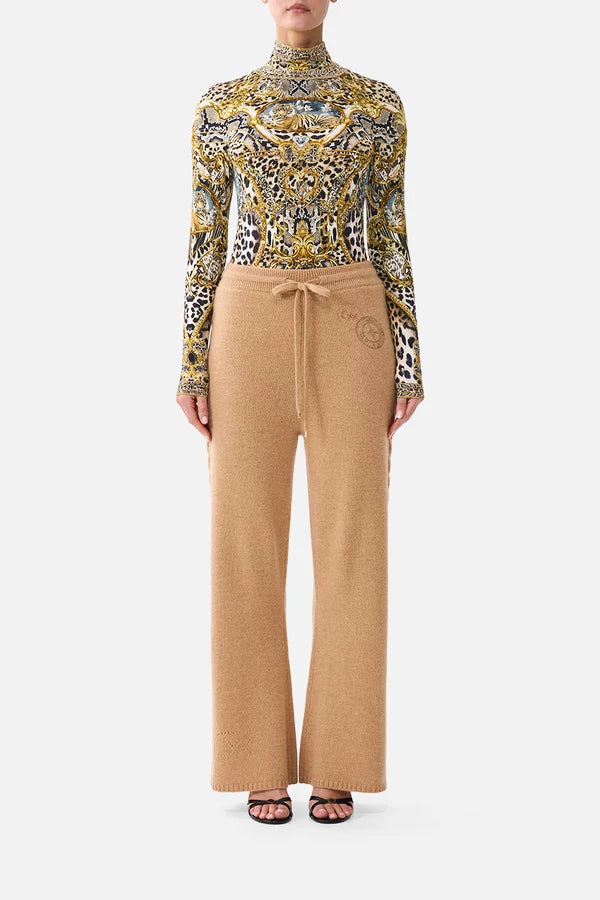 JERSEY TURTLENECK TOP - LEOPARD LIBERTINE