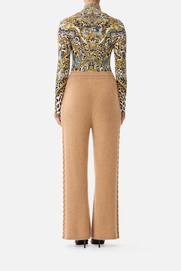 JERSEY TURTLENECK TOP - LEOPARD LIBERTINE