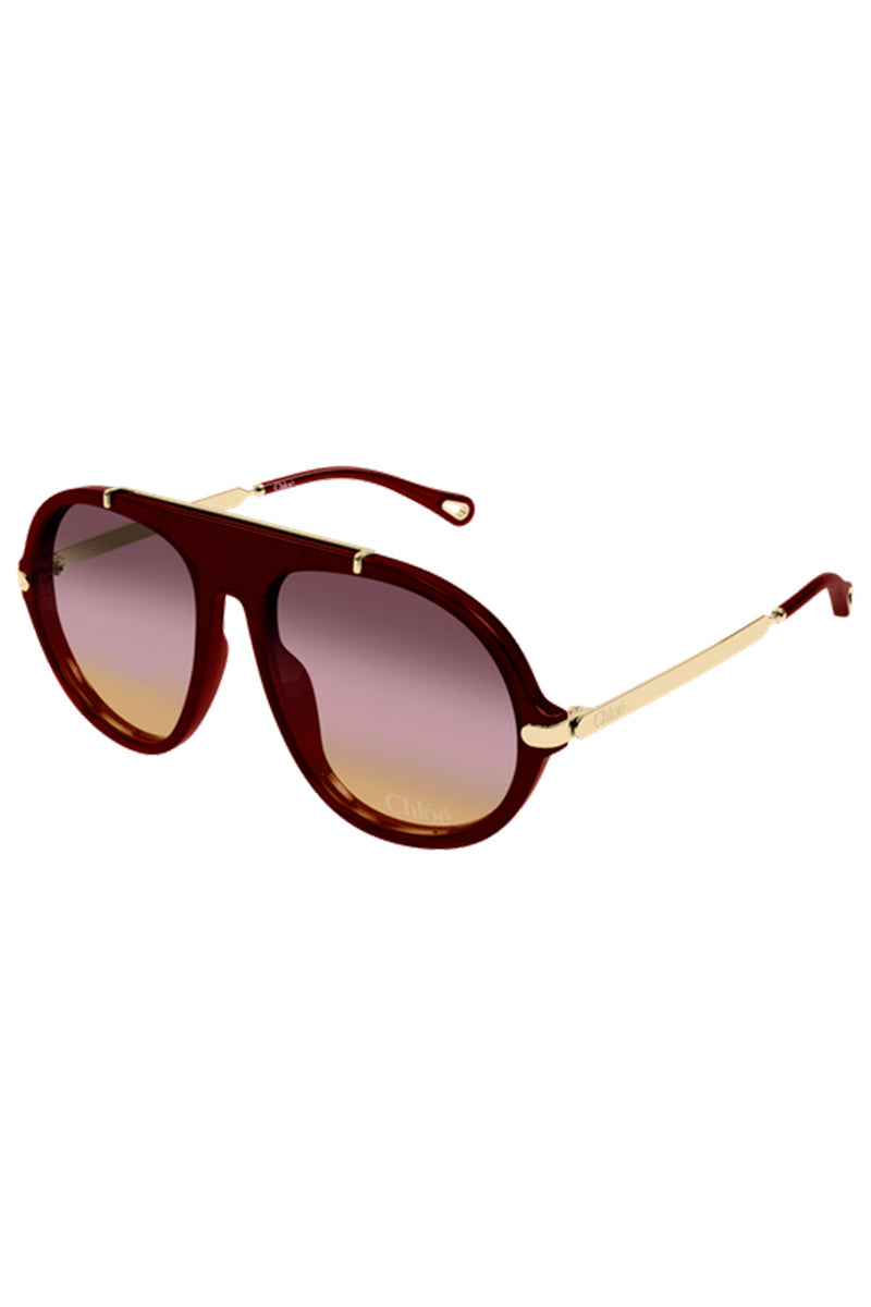 CHLOE TOP BAR PILOT SUNGLASSES